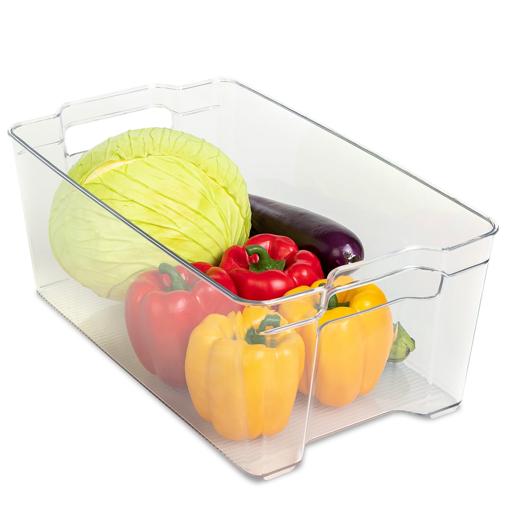 Tall Stackable Refrigerator Bin with Handle - 8 x 15 Inch
